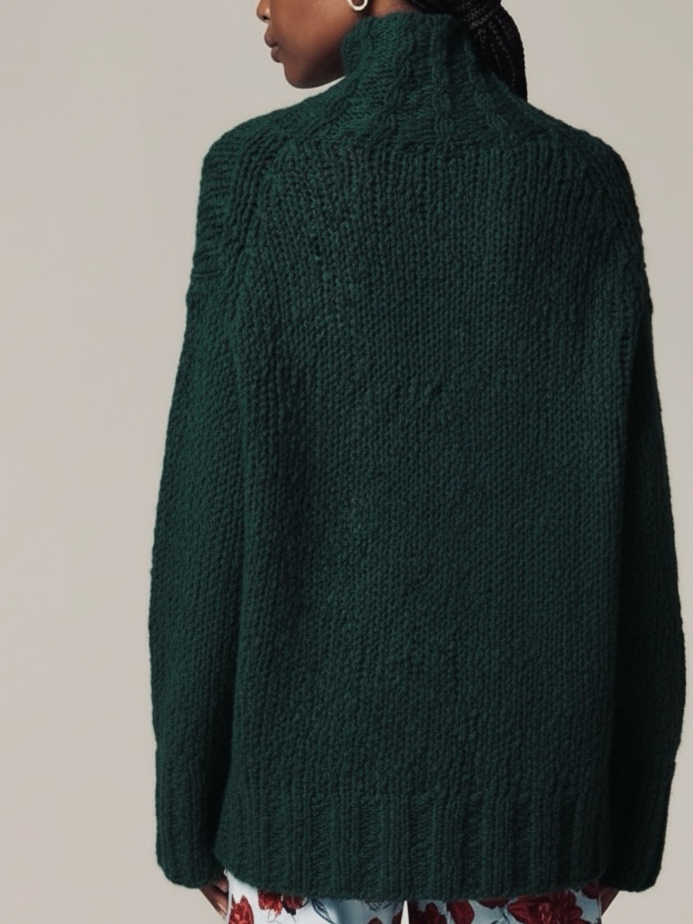 J. Crew Oversized Turtleneck Sweater Textured Yarn Alpaca Wool Pine Green
S/M - Picture 4 of 12